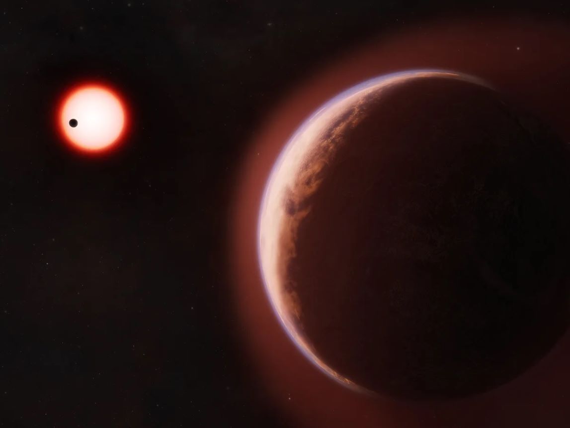 LHS 1140b is a rocky exoplanet located about 48–49 light-years away in the constellation Cetus